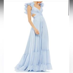 Mac Duggal Light Blue Maxi Dress